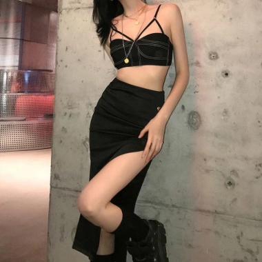 Chân váy bút chì dài xẻ đùi sexy, phong cách Châu Âu, giá chỉ 199k
