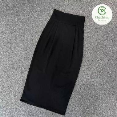 Chân váy bút chì dài xẻ tà cách điệu vải kate dày cạp cao tôn dáng giá 290k