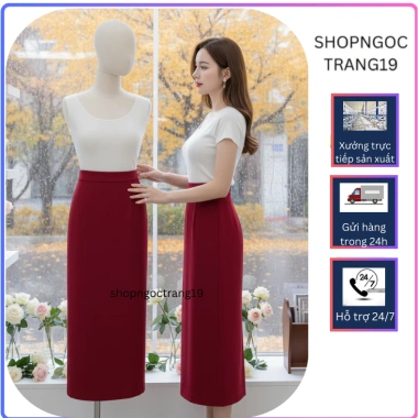 Chân Váy Bút Chì Dáng Dài 90cm 2 Lớp Có Túi 2 Bên Giá 200k SHOPNGOCTRANG19