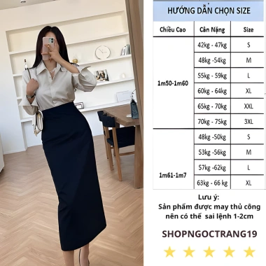 Chân Váy Bút Chì Dáng Dài 90cm 2 Lớp Có Túi 2 Bên Giá 200k SHOPNGOCTRANG19
