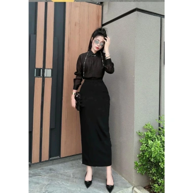 Chân Váy Bút Chì Dáng Dài 90cm 2 Lớp Có Túi 2 Bên Giá 200k SHOPNGOCTRANG19