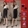 Chân Váy Bút Chì Dáng Dài Công Sở Vitex Che Gối, Cạp Lệch, Phối 3 Cúc d68cm Bigc Giá 185k