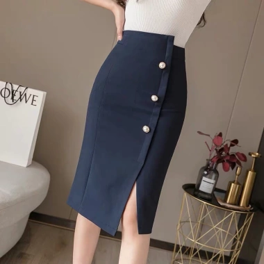 Chân Váy Bút Chì Dáng Dài Công Sở Vitex Che Gối, Cạp Lệch, Phối 3 Cúc d68cm Bigc Giá 185k 6