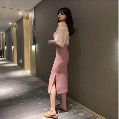 Chân Váy Bút Chì Dáng Dài Suông 80cm xẻ sườn, full size XS-4XL, giá ưu đãi 169k