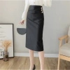 Chân Váy Bút Chì Đen Nữ Xếp Nép Eo Cao Che Bụng - Chất Umi CV17T Giá Ưu Đãi 137k 2