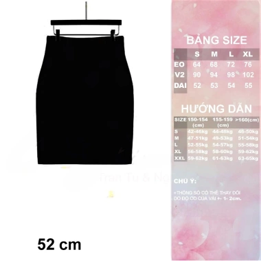 Chân váy bút chì eo cao tôn dáng CV20 - Nhiều size, giảm giá 22% chỉ 177k