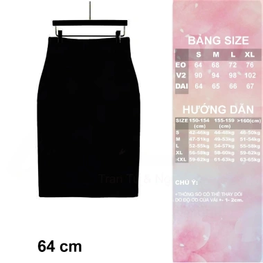 Chân váy bút chì eo cao tôn dáng CV20 - Nhiều size, giảm giá 22% chỉ 177k