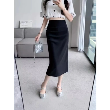 Chân Váy Bút Chì Gấp Ly 2 Lớp Phần Eo Che Khuyết Điểm Bụng Phù Hợp Đi Làm SHOPNGOCTRANG19 8