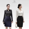 Chân váy bút chì gối vải tây 2 lớp tôn dáng, vải sky co giãn, lót lụa - 329k