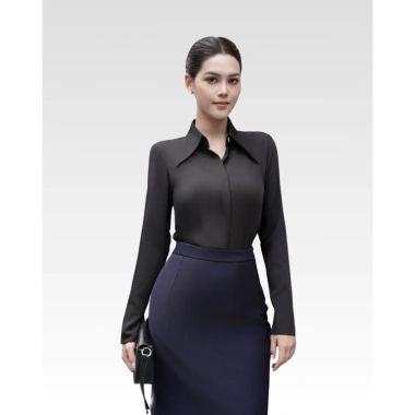 Chân váy bút chì gối vải tây 2 lớp tôn dáng, vải sky co giãn, lót lụa - 329k 5
