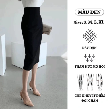 Chân váy bút chì GYOM dài công sở phong cách Hàn Quốc Nhiều màu CV042 giảm 179k