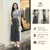Chân Váy Bút Chì JUCY CV73 Vạt Chéo Lệch Tà Khuy Cài Điểm Nhấn - Sale 575k