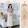 Chân váy bút chì LAHA Fashion Midi dài dáng suông xẻ tà sau, sang trọng, chỉ 129k 8