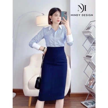 Chân Váy Bút Chì Lưng Cao Túi Bổ Cơi Dáng Dài CV21 - Giá ưu đãi 169k