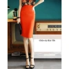 Chân váy bút chì màu cam xẻ sau tới gối size M75 - Giá chỉ 175.000đ 3