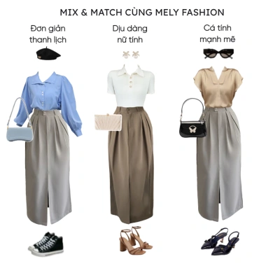 Chân váy bút chì Mely Fashion công sở, cạp cao xẻ tà, tôn dáng che bụng, giá 139k 7