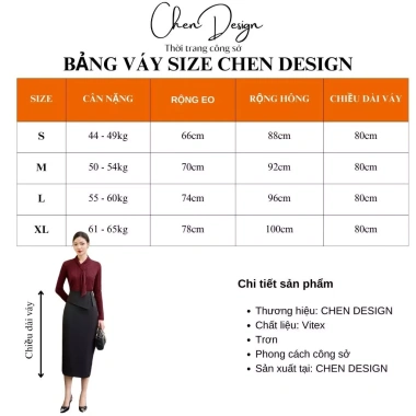 Chân váy bút chì NH39 dài, tà chéo, vải mềm mát ChenDesign 320k 2 Chân váy bút chì NH39 dài, tà chéo, vải mềm mát ChenDesign 320k 2