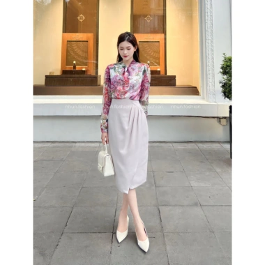 Chân Váy Bút Chì NhunFashion Công Sở Đắp Tà Xếp Nếp Eo Thanh Lịch N120 165k 4 Chân Váy Bút Chì NhunFashion Công Sở Đắp Tà Xếp Nếp Eo Thanh Lịch N120 165k 4