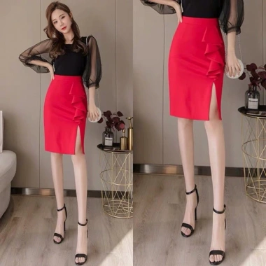 Chân váy bút chì nữ sọc trước, bèo rũ dọc - Thời trang công sở, giá 159,500₫ 3 Chân váy bút chì nữ sọc trước, bèo rũ dọc - Thời trang công sở, giá 159,500₫ 3