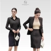 Chân váy bút chì quyên rũ kẻ sọc, vải tây bố cao cấp co giãn, lót lụa - 329k