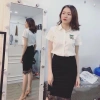 Chân váy bút chì ren sang trọng, có khoá séc, kéo xẻ sau - Giá chỉ 160,600₫