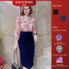 Chân váy bút chì SUSUCLOTHING Vitex xẻ sau công sở, xếp li sườn, dài 68cm - 183.600₫