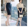 Chân váy bút chì tím than dài tới gối, thanh lịch, size M9 - Giá ưu đãi 175k 2