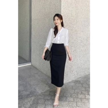 Chân Váy Bút Chì UMI Hàn Dài 80-90cm - Túi Chéo 2 Bên, Giá Giảm 174k