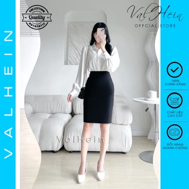 Chân Váy Bút Chì Valhein Dài Đầu Gối - Vải Co Giãn, Khóa Lệ Sau, Giá Ưu Đãi 250k