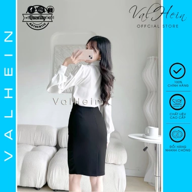 Chân Váy Bút Chì Valhein Dài Đầu Gối - Vải Co Giãn, Khóa Lệ Sau, Giá Ưu Đãi 250k