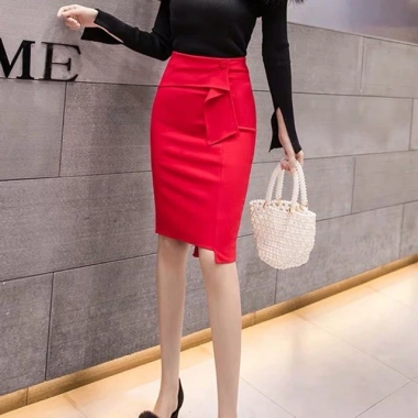 Chân Váy Bút Chì Vạt Nơ Trái Thời Trang Nữ - Kiểu Sang Trọng, Sale 153.700₫