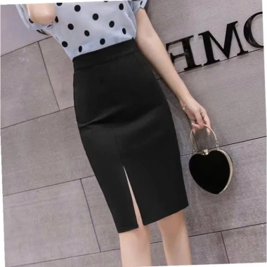 Chân váy bút chì xẻ trước dài 60cm, khoá kéo tiện lợi, giá ưu đãi 153.500 VND