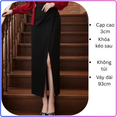 Chân Váy Bút Chì Xẻ Trước Nhúm Eo Che Khuyết Điểm Vitex Cao Cấp - 210.000₫