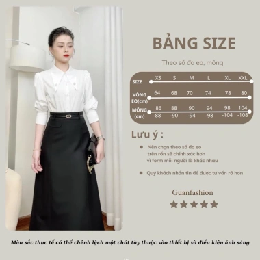 Chân Váy Chữ A Công Sở Dáng Dài 2 Biên Cao Cấp Lớp Lót Ép Mùng - Mã CV92 7