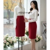 Chân Váy Công Sở Bút Chì 2 Lớp Cao Dài 60cm Bigsize Vải Vitex May Kỹ Mặc Tôn CV34 7