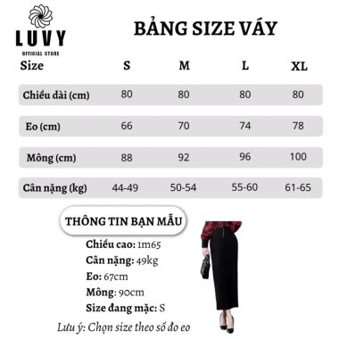 Chân váy công sở bút chì dài 80cm vải mềm mát viền bo eo - Giá ưu đãi 192.500₫ 6 Chân váy công sở bút chì dài 80cm vải mềm mát viền bo eo - Giá ưu đãi 192.500₫ 6