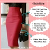 Chân Váy Công Sở Bút Chì Dài Gối Đỏ Lưng Cao Xẻ Sau Kiểu Hàn Quốc Vintage Cá Tính 240k 2