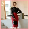 Chân Váy Công Sở Bút Chì Dài Gối Đỏ Lưng Cao Xẻ Sau Kiểu Hàn Quốc Vintage Cá Tính 240k 6