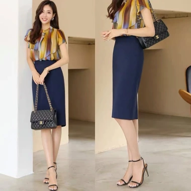 Chân Váy Công Sở Bút Chì Dáng Dài Gối Cao Cấp Xẻ Sau 2 Lớp 68cm Susuclothing Giá 197.500 VND