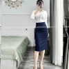 Chân váy công sở bút chì ôm body xanh than dài ngắn co dãn 2 chiều Giá chỉ 225k