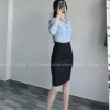 Chân váy công sở bút chì ôm body xanh than dài ngắn co dãn 2 chiều Giá chỉ 225k 2