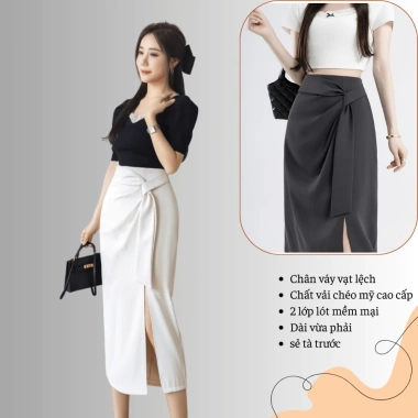 Chân váy công sở cao cấp vải Oxatyl V045 - Sẻ tà trước, giá ưu đãi 275.000đ 7 Chân váy công sở cao cấp vải Oxatyl V045 - Sẻ tà trước, giá ưu đãi 275.000đ 7