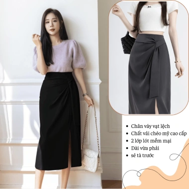 Chân váy công sở cao cấp vải Oxatyl V045 - Sẻ tà trước, giá ưu đãi 275.000đ 8 Chân váy công sở cao cấp vải Oxatyl V045 - Sẻ tà trước, giá ưu đãi 275.000đ 8