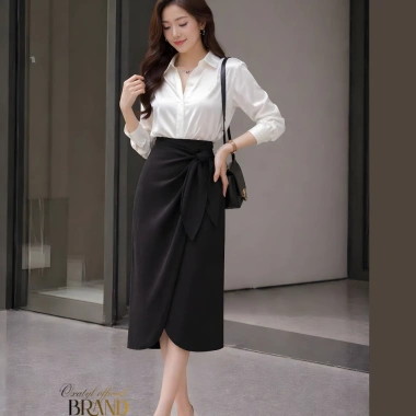 Chân Váy Công Sở Chữ A Thắt Nơ Oxatyl V130 - Phong Cách Thanh Lịch Giá 215.000₫ 7 Chân Váy Công Sở Chữ A Thắt Nơ Oxatyl V130 - Phong Cách Thanh Lịch Giá 215.000₫ 7