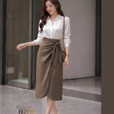 Chân Váy Công Sở Chữ A Thắt Nơ Oxatyl V130 - Phong Cách Thanh Lịch Giá 215.000₫