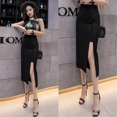 Chân Váy Công Sở Dài Xẻ Trước Bút Chì Cạp Xẻ Đùi 68cm Giá Ưu Đãi 178.750 VND