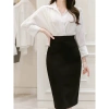 Chân Váy Công Sở Dáng Bút Chì Bigsize – Dài Qua Gối Lưng, Xẻ Tà Sau, Thanh Lịch 175k 4