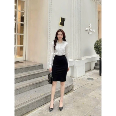 Chân Váy Công Sở Dáng Bút Chì Có Túi Ngắn Ôm Body Dài 53cm Giá 149.500đ 2 Chân Váy Công Sở Dáng Bút Chì Có Túi Ngắn Ôm Body Dài 53cm Giá 149.500đ 2