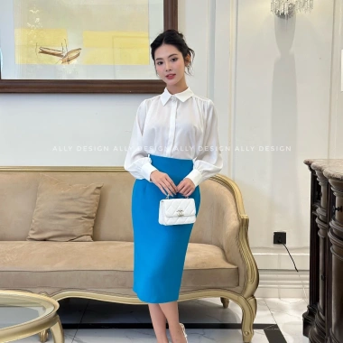 Chân váy công sở dáng bút chì dài qua gối 2 lớp xẻ tà, 24 màu, chỉ 199.000 VND 7 Chân váy công sở dáng bút chì dài qua gối 2 lớp xẻ tà, 24 màu, chỉ 199.000 VND 7