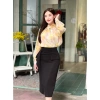 Chân váy công sở dáng bút chì dài qua gối 68cm, tà đắp che bụng 1 lắp NEW 193.800₫ 3